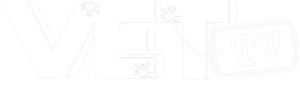 VET Television logo blank back white